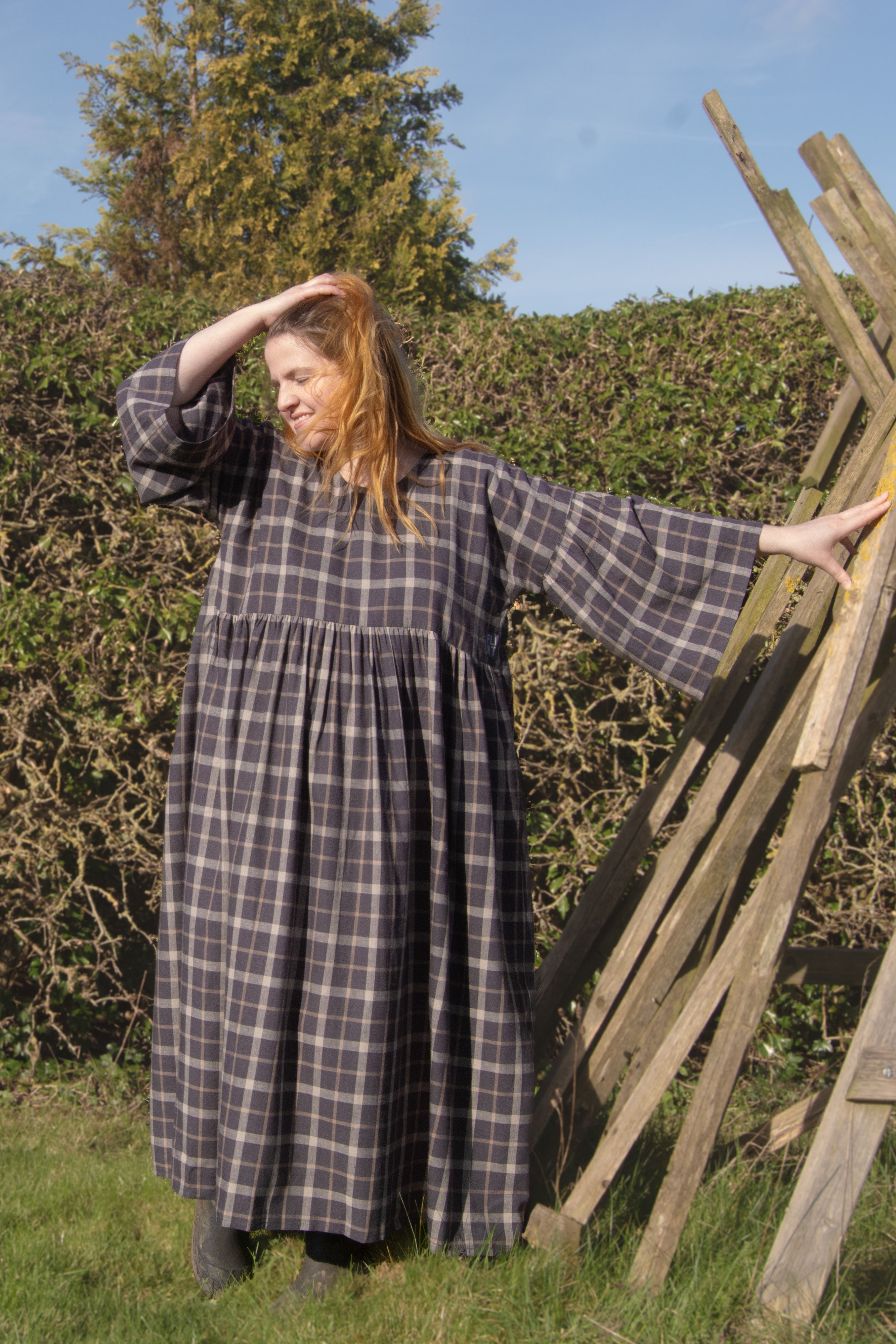 The Everything Dress in Brown Check - House of Flint