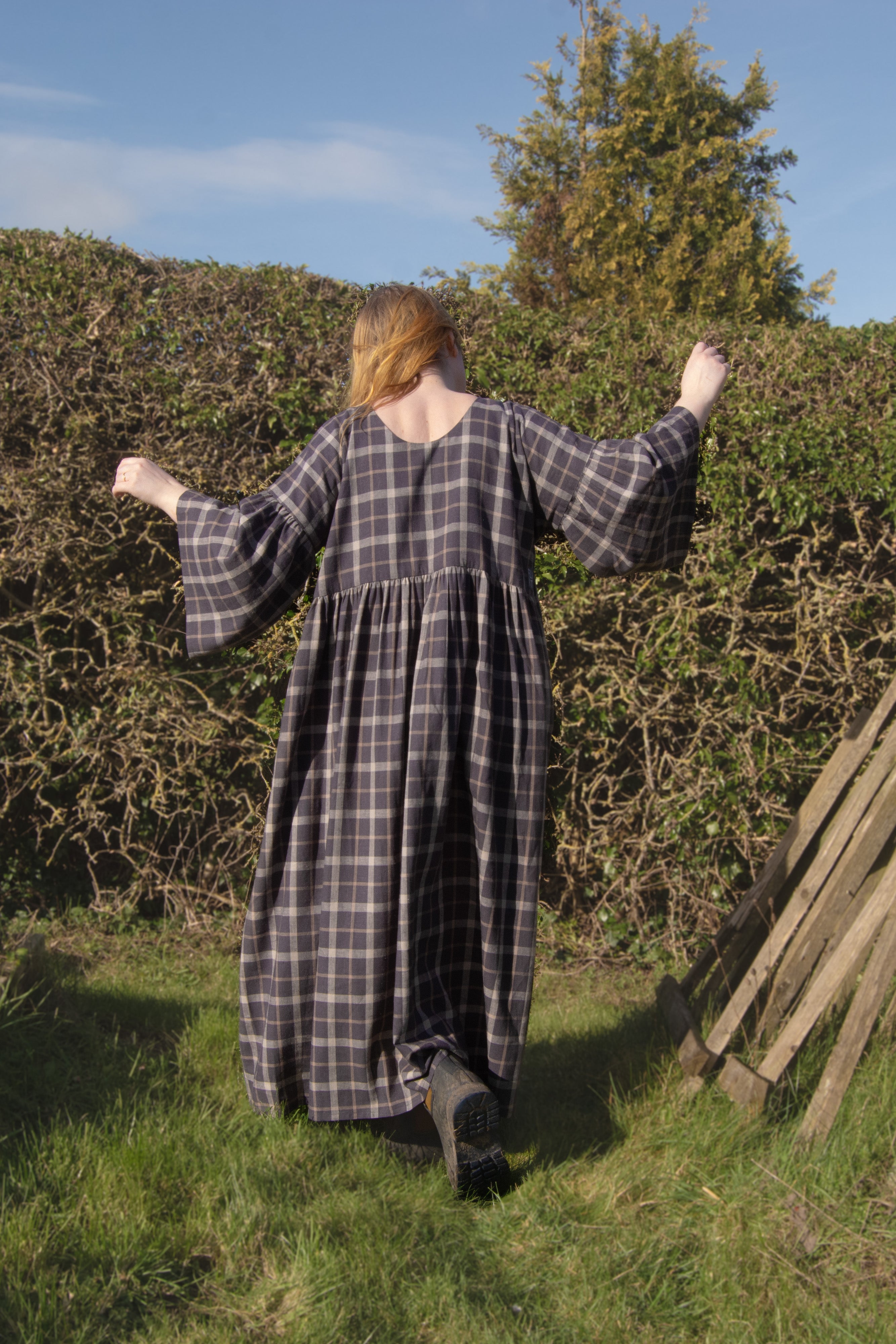 The Everything Dress in Brown Check - House of Flint