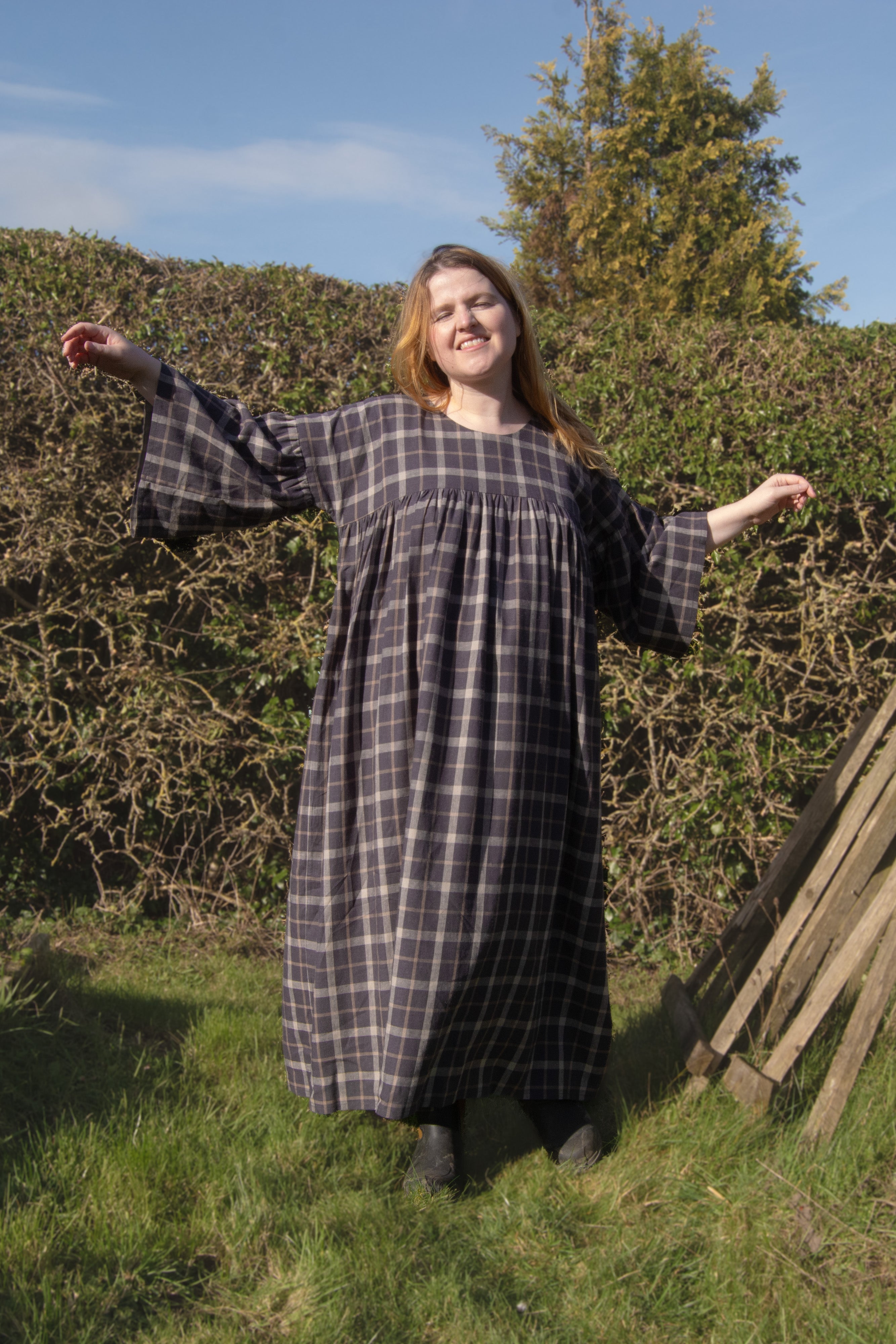 The Everything Dress in Brown Check - House of Flint
