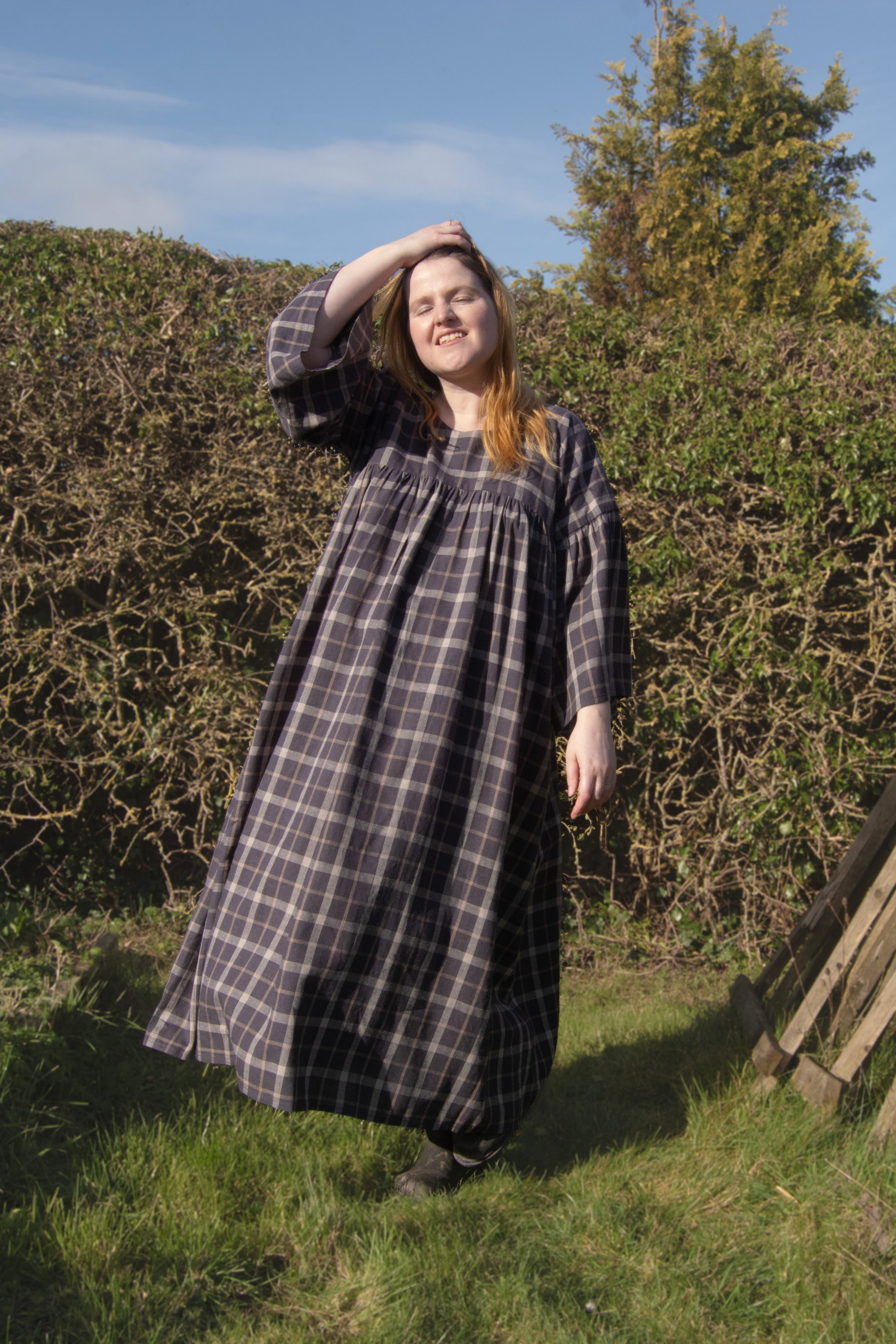 The Everything Dress in Brown Check - House of Flint