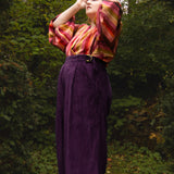 The Margo Trousers in Purple corduroy
