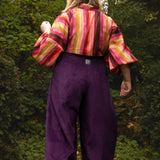 The Margo Trousers in Purple corduroy