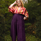 The Margo Trousers in Purple corduroy