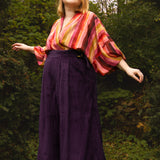 The Margo Trousers in Purple corduroy