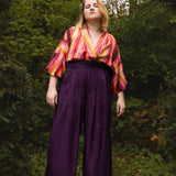 The Margo Trousers in Purple corduroy