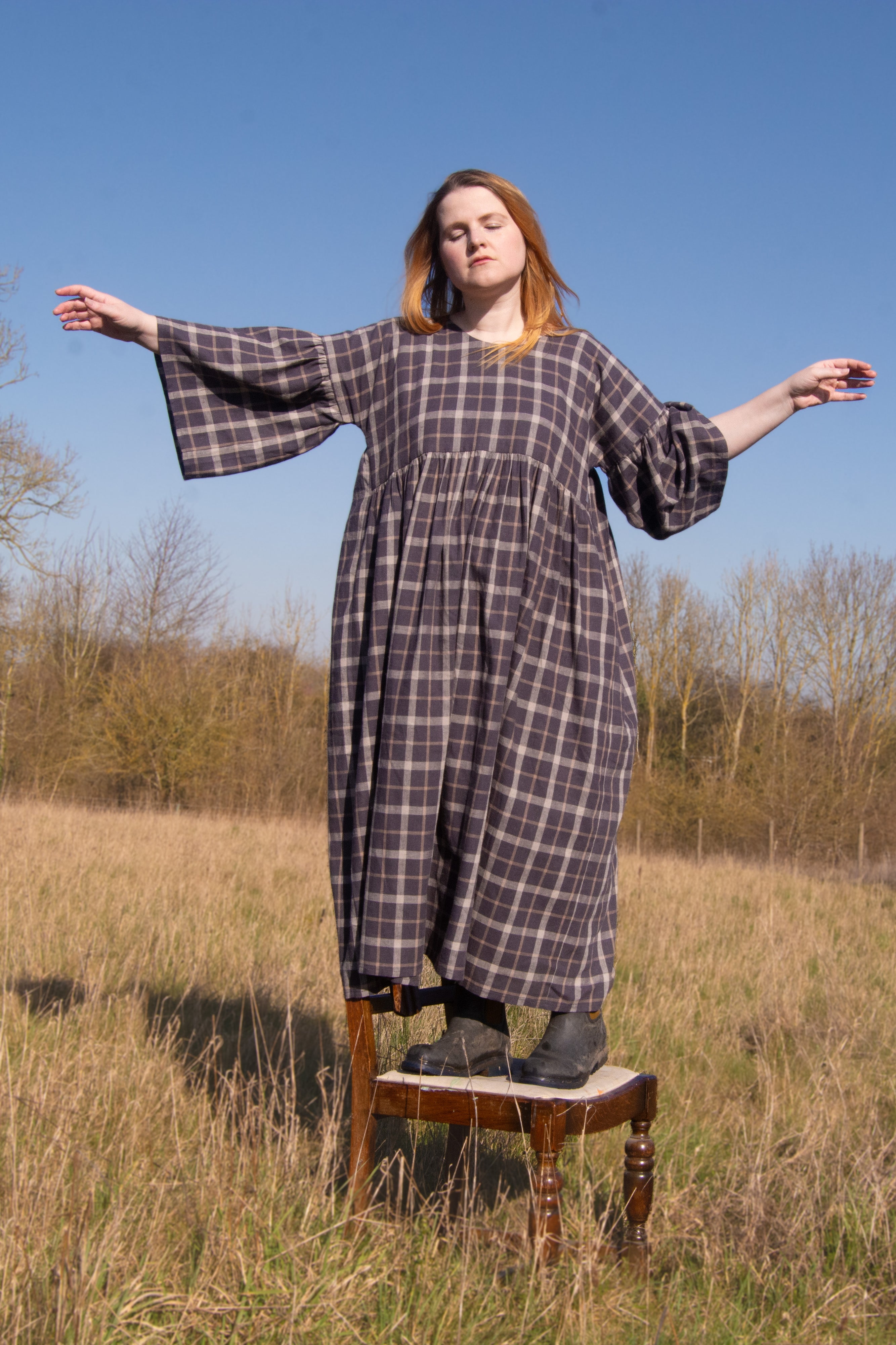 The Everything Dress in Brown Check - House of Flint