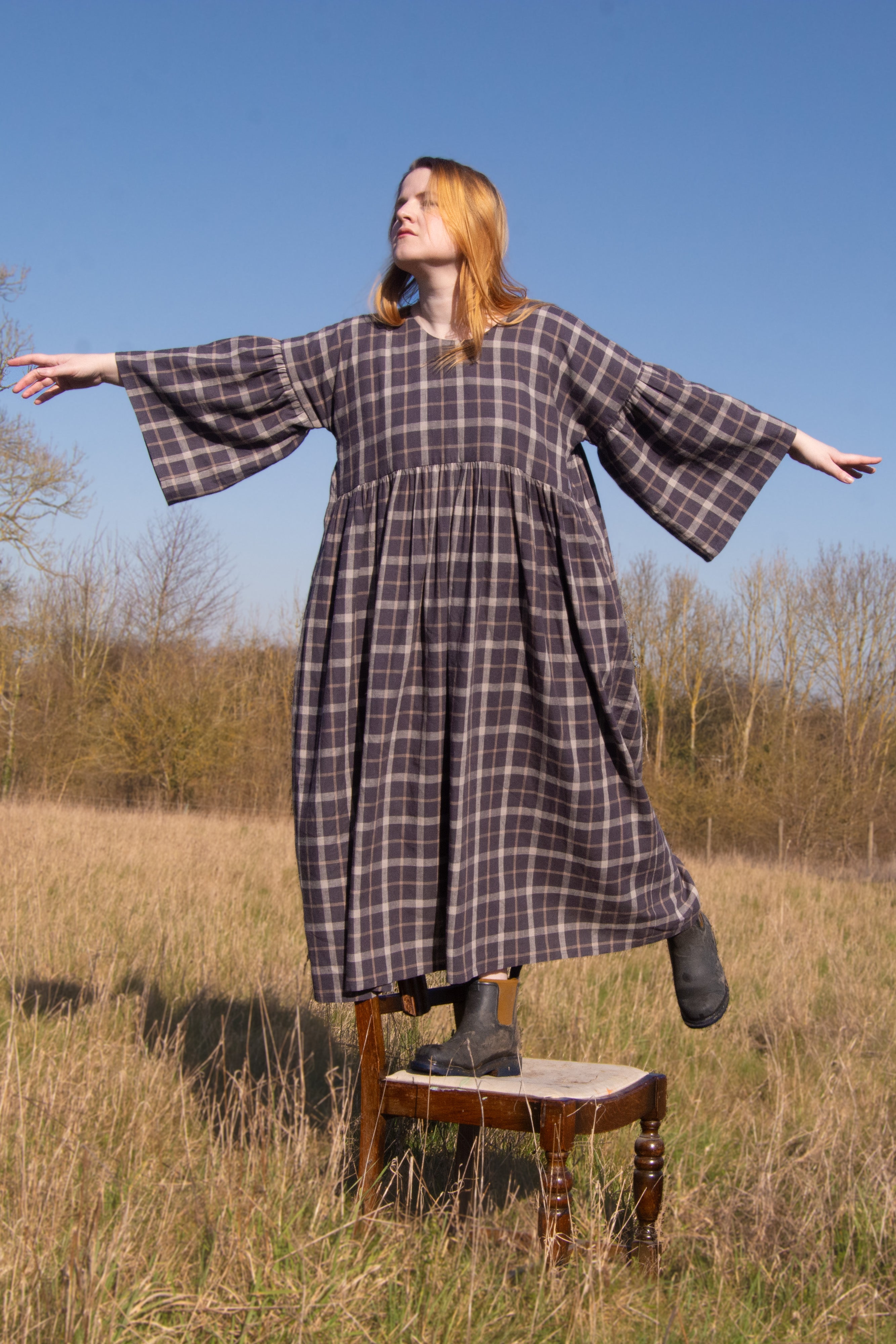 The Everything Dress in Brown Check - House of Flint